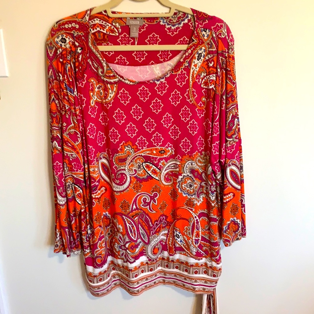 Size 14-16, Long sleeved tunic style top